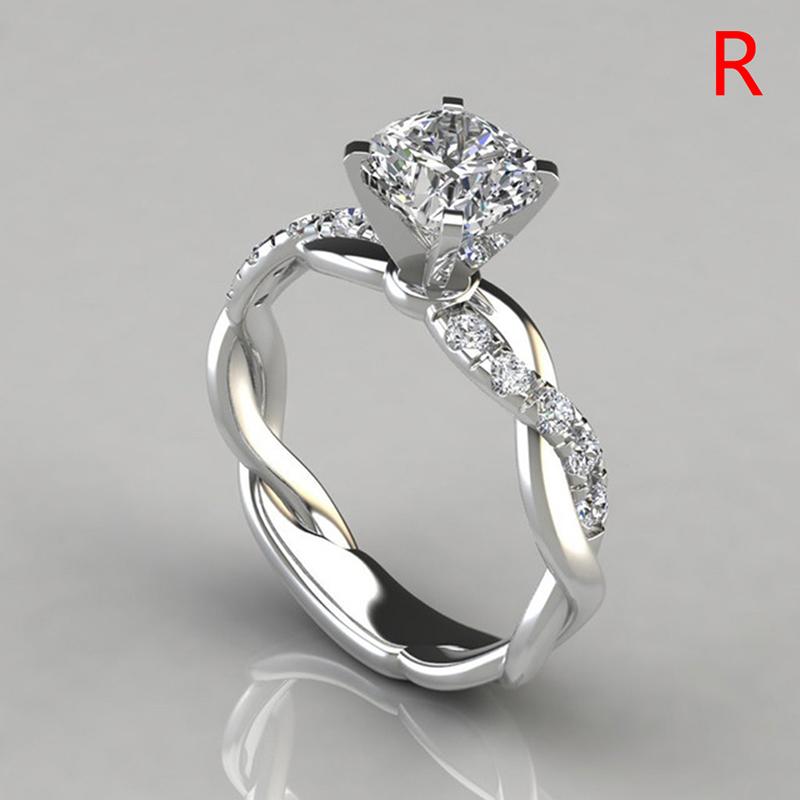 

Женское кольцо Cubic Solitaire Platinum Plated Помолвочные кольца Diamonds Подарки 1pc