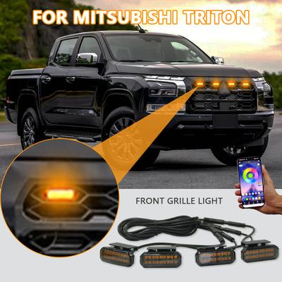 18LED Front Grille Light For Mitsubishi Triton Car Daytime Running Light Wheel Eyebrow Lamp For Pickup Offroad 12V Led Light