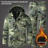 New Winter Velvet Labor Insurance Work Clothes, Camouflage Clothes, Electric Welding Factory Clothes, Autumn and Winter Military