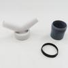 DN40 Three-Way Dishwasher Connector with Gasket for Washing Machine & Sink Overflow Pipe