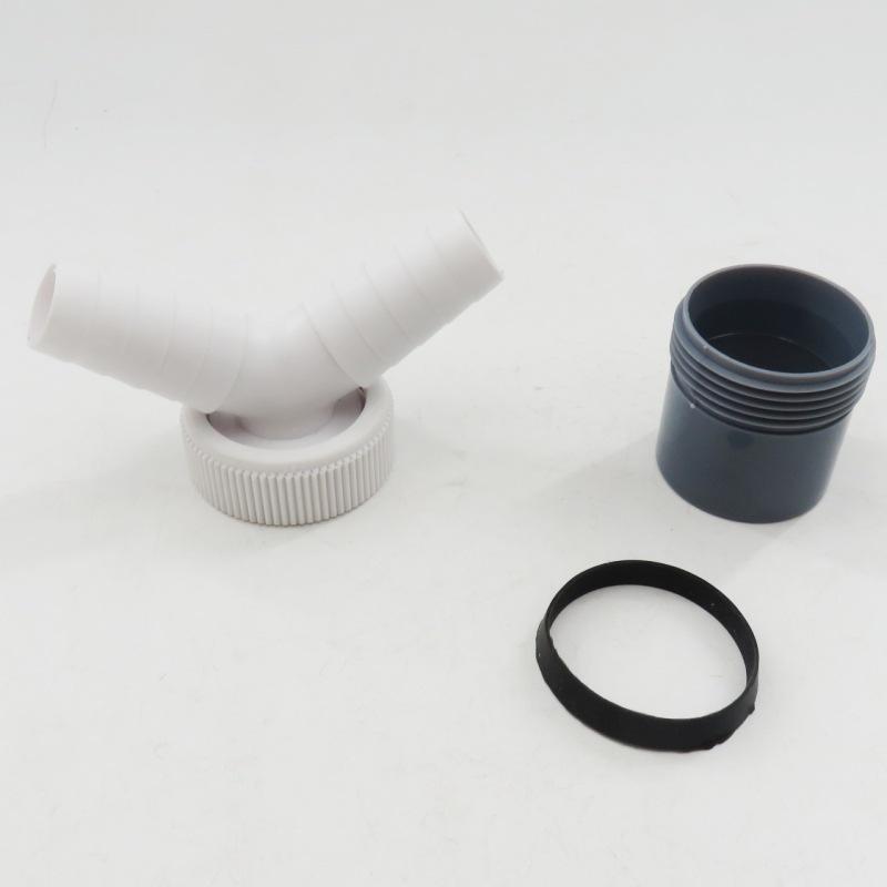 DN40 Three-Way Dishwasher Connector with Gasket for Washing Machine & Sink Overflow Pipe