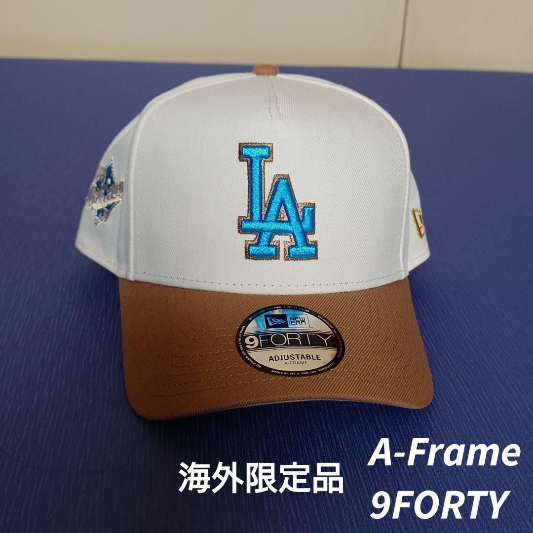 Used [Overseas Limited] New Era Dodgers 9FORTY White & Brown & Blue Side Patch