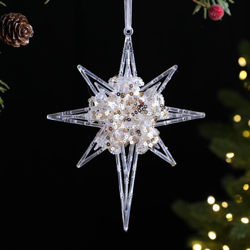 Kranz Schneeflocke Glockenklang Anhänger Weihnachtsdekorationen Weihnachtsbaum Hängender Schmuck