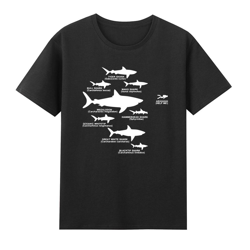 Shark Hierarchy Diver Diving Funny Diving Lovers TShirt S