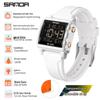 SANDA Men's Luminous Waterproof Sports Watch - Square Design with Multifunctional Countdown Timer