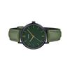 Casio STANDARD Serie Einfache Mode Wasserdicht Quarzwerk Lederarmband Japanische und Koreanische Uhr Damenuhr Grünes Zifferblatt LTP-VT02BL-3A