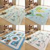 Kids Educational Rugs Collection World Map City Road Magic Forest Designs Large Play Mat for Children Room Decor