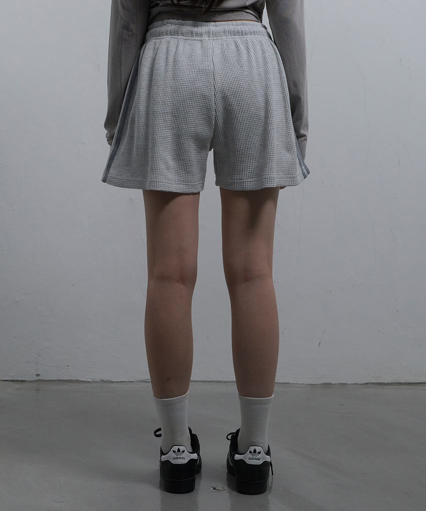 CHICKS Knitting-Like Track Shorts Back Melange