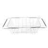 Freezer Organizer Bin Stainless Steel Expandable 20KG Load Bearing Freezer Storage Basket Flat Botto