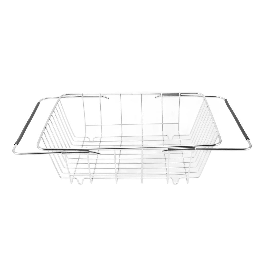 Freezer Organizer Bin Stainless Steel Expandable 20KG Load Bearing Freezer Storage Basket Flat Botto