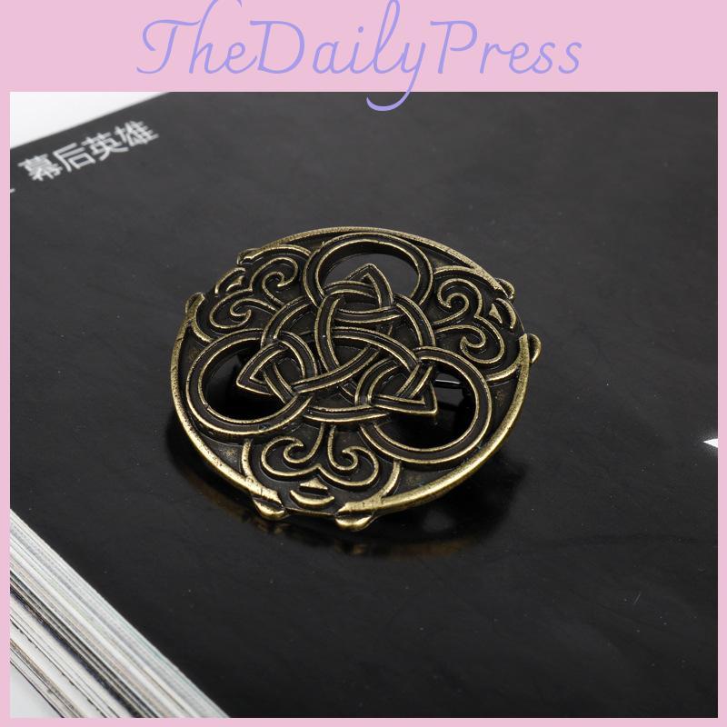 Brosche mit keltischem Knoten aus einer Legierung für Damen und Herren im nordischen Vintage-Stil