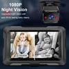 1080P Baby Car Camera, 4.3  Baby Monitor with Night Vision Function and 150 degrees  Wide View Angle, 360 degrees