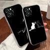Funny Cute Cat Line Art Transparent Case For Apple iPhone 17 16 15 14 13 12 11 Pro Max 16 Plus 16E 17Air 17Pro Phone Cover Funda
