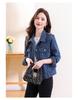 Women's Spring/Autumn 2025 Denim Jacket: Short, Slim Fit, Versatile Single-Breasted Long-Sleeve Cardigan