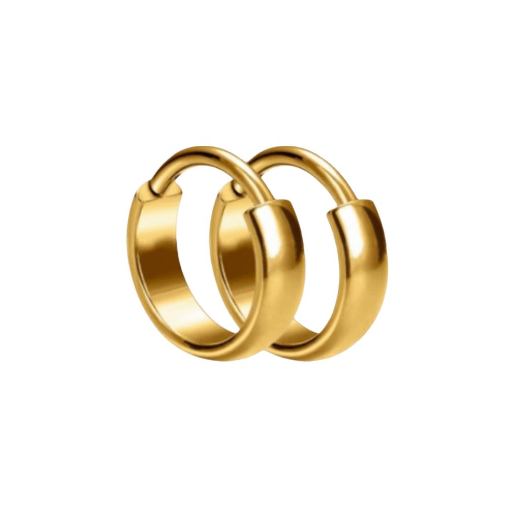 Round Titanium Hoop Earring Silver Earlobe Piercing Jewelry Punk Cartilage Circle Earring  Women