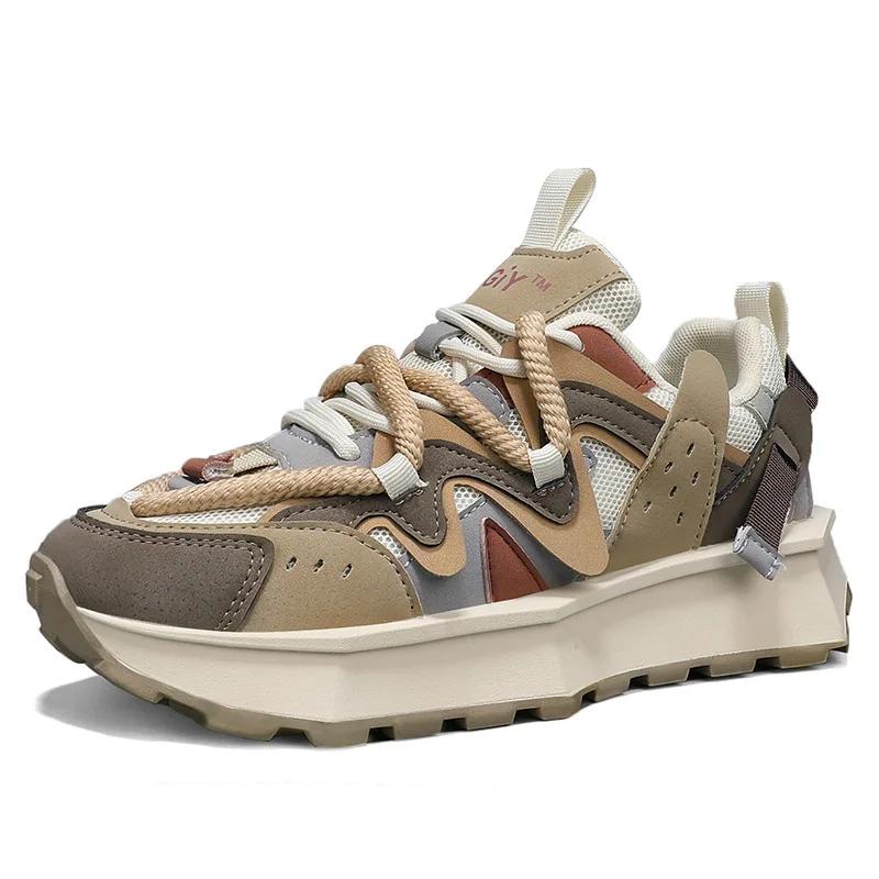 New Exquisite Men's Shoes Thick soled Tall Fashion Casual Shoes Outdoor Anti slip and Wear resistant Running Sports Shoes