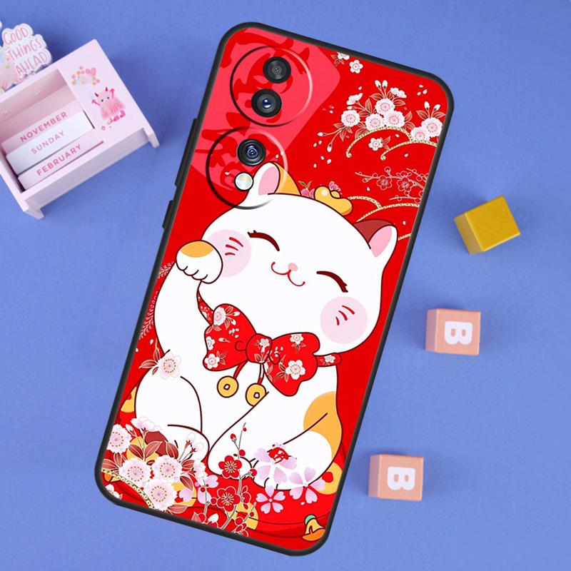 China cute lucky cat Case For Honor Win RT 400 200 Pro 50 70 90 X9a X9b X9c X9d X8b X8c Magic 8 Pro 6 7 Lite Cover
