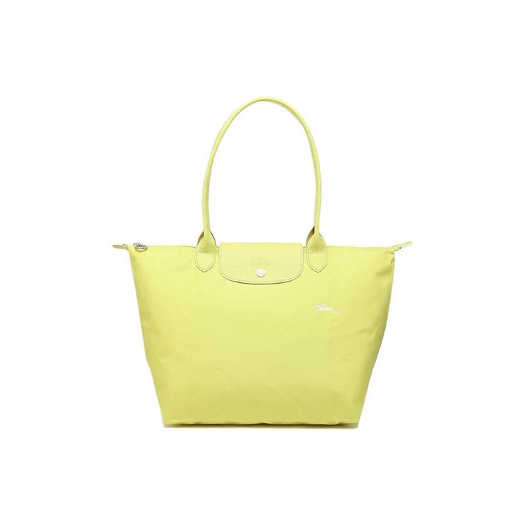 

Longchamp Le Pliage Fabric Long Handle Lambskin Crossbody Tote Bag Women bags Yellow 1899619P33 Yellow