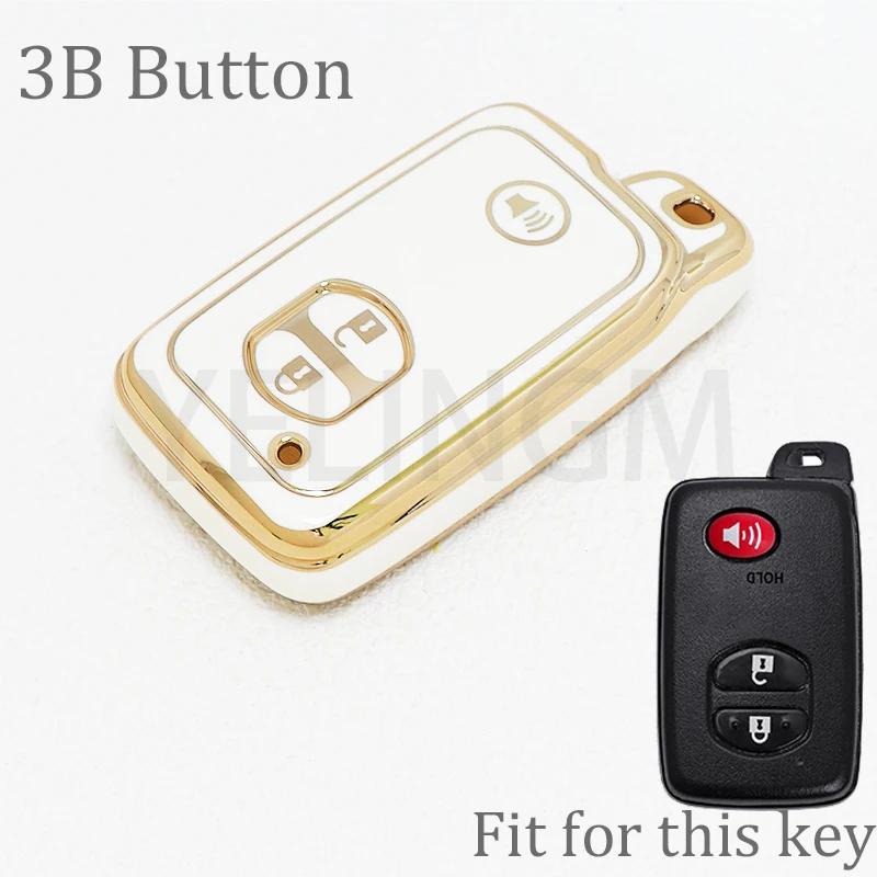 For Toyota Rav4 Land Cruiser Camry Aqua Prado Corolla Prius 2 3 4 Buttons Tpu Car Key Case Cover Keyless Remote Fob 2013 2014