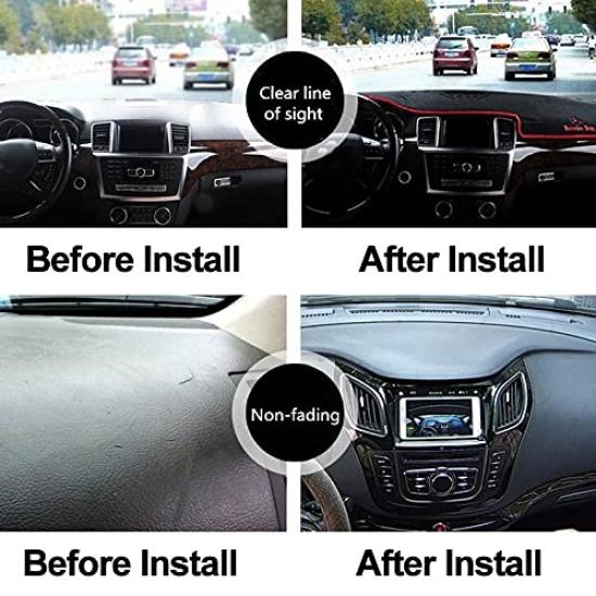 Dashboard Mat Fits Toyota LHD RHD Dash Mat Carpet Cape Sunshade Pad Rug Car Automotive Inner Dashboard Cover RHD Black Allion/Premio 2007-2021 Anti-UV