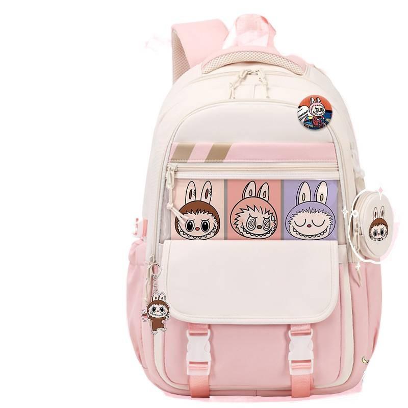 School bag for primary school students, large-capacity burden reduction and decompression backpack--grade cartoon spine protection backpack