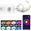 Tuya for Smart Plug EU RGB Wifi Intelligent Socket Voice&APP Control for Alexa L