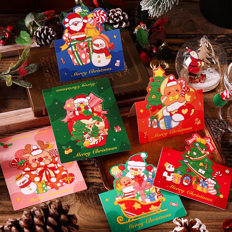Anvelo Retro Christmas Greeting Cards (5-Pack Mixed)