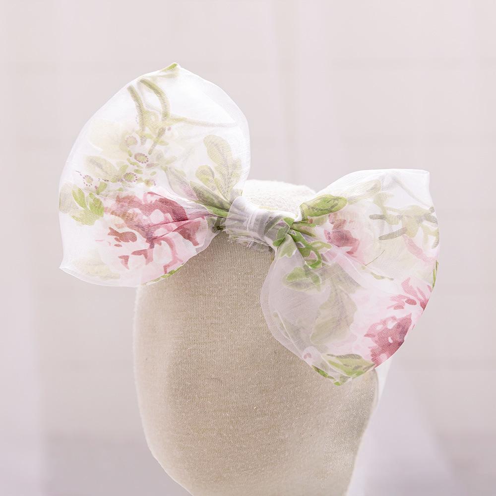 One-Year-Old Baby Girl Princess Birthday Mesh Dress with Flowers & Hair Accessories