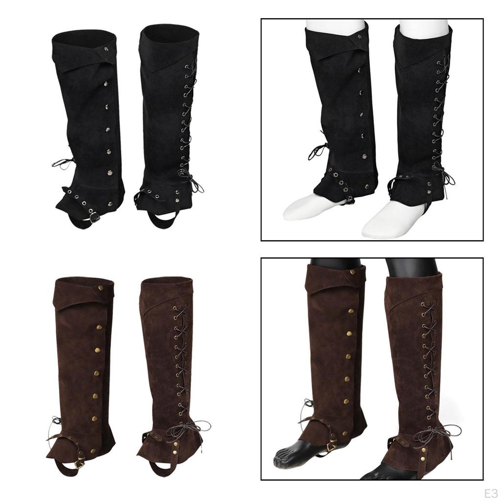 Boot Top Covers Medieval Gaiters Stylish Renaissance Knight Pirate Tops