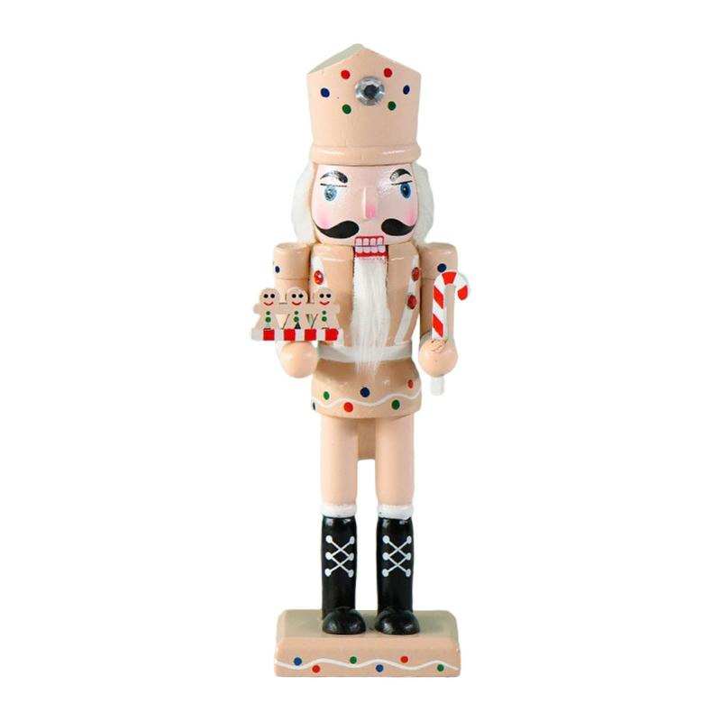 Christmas Wood Nutcracker Soldier Ornament 25cm Bar Bookshelf Party Decoration