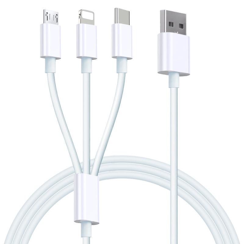 S187TPE 3-in-1 Fast Charging Cable for Apple, Huawei, Type-C, and Android Phones