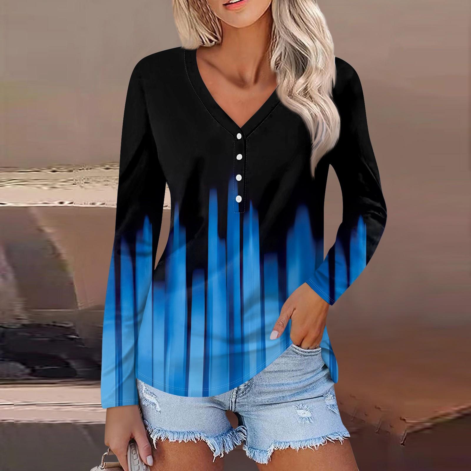 

Женский модный повседневный топ на пуговицах с длинным рукавом и цветочным принтом, v-образным вырезом и пуговицами XL арбуз красный