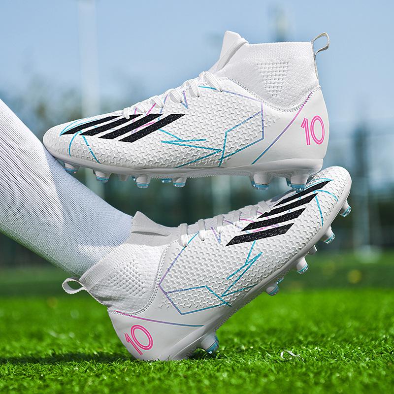 Jugendfußballschuhe Herren- und Damen-Lang- und Kurznägel Outdoor-Rasen-Sneaker Professionelle Wettkampf-Verschleiß-Trainingsschuhe Fabrikhaar
