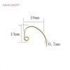 40pcs/Lot Brass Metal 14K Gold Plated Earring Hooks Clasps For DIY Earring Making Accessories Ear Wire Hooks Findings Wholesale