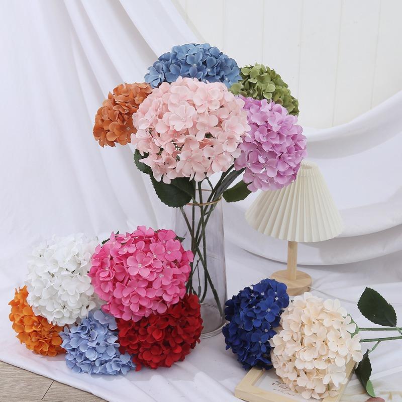Artificial Flower, Large Hydrangea, High-end Touch, Moisturizing Hydrangea, Hotel, Artificial Wedding Floral Decoration, Artificial Flower