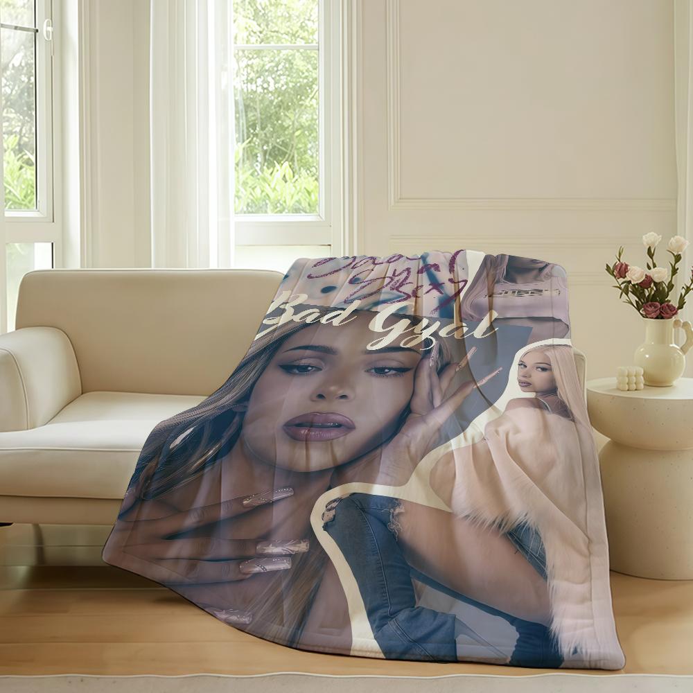 SpanishB Bad singer G Gyal Blanket For Sofa Office Bed Plane Travel Sleep Read Relax Camping Soft And Warm