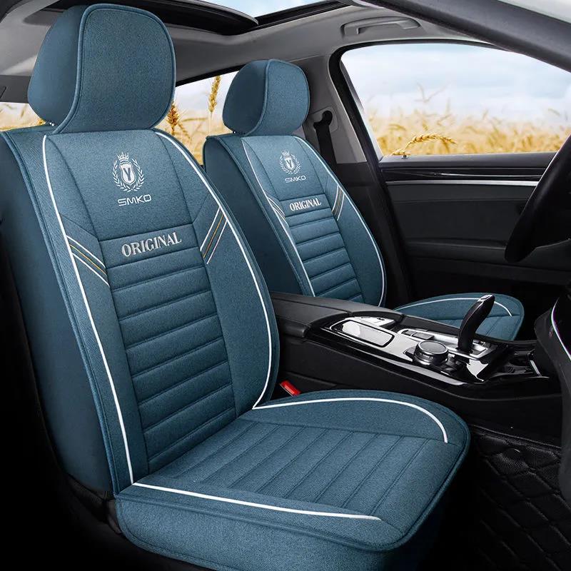 Ensemble de coussins de siège de voiture tout compris à cinq places, housse de siège universelle quatre saisons pour voiture SUV RV voiture de sport