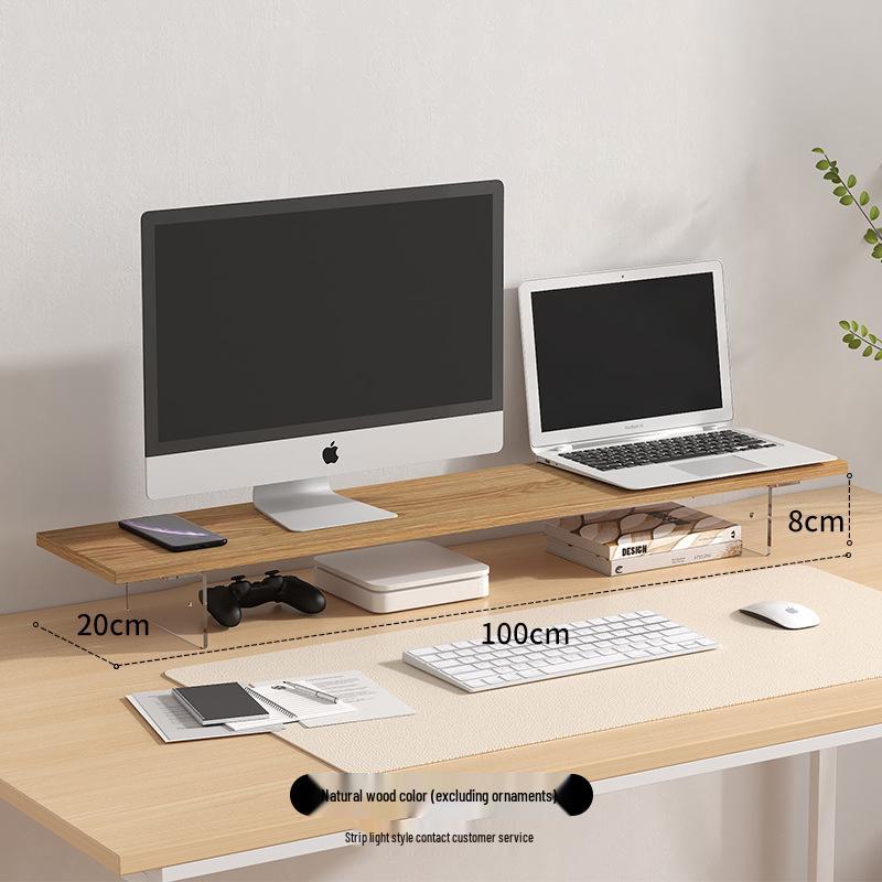 

Акриловая и деревянная подставка для монитора с хранением - Настольный органайзер