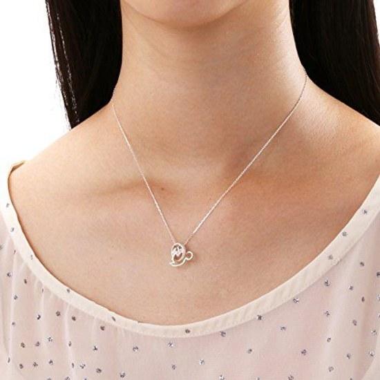 KISS Disney Collection Mickey Minnie Silver Pair Necklace