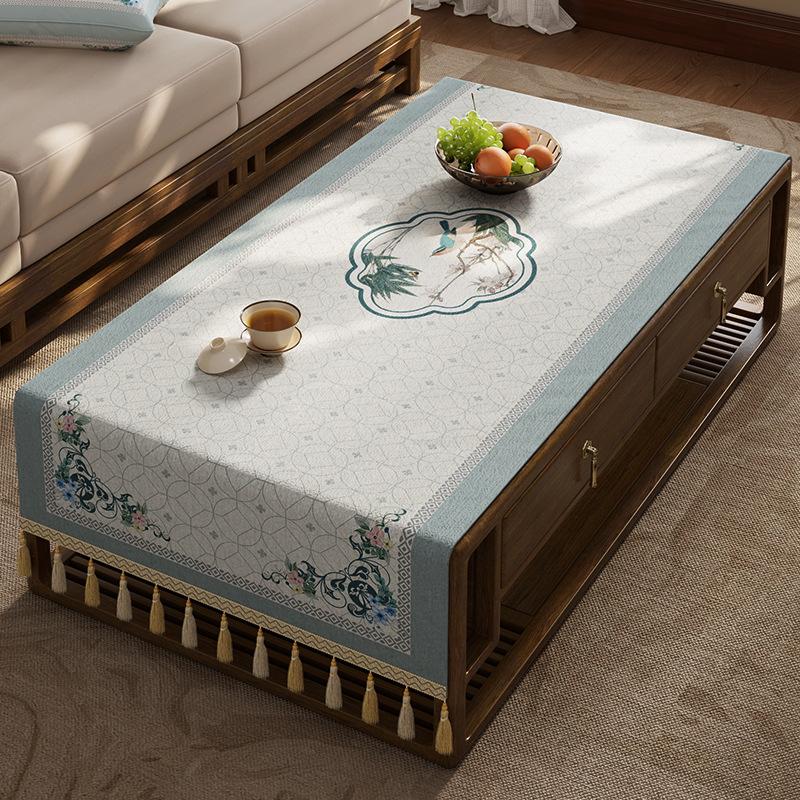 Coffee Table Tablecloth Living Room Light Luxury High-End Tv Cabinet Long Cover Cloth Dining Table Decorative Tablecloth