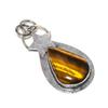 Natural Tiger Eye Gemstone Silver Pendant in 925 Sterling Silver- Handmade Star Design, Everyday Wear Jewelry, Unique Pendant Thanksgiving Gift