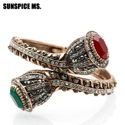 Pulseira Bohemia Vintage Link Charm Bangles para mulheres antigas