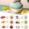 Manual Food Chopper Portable Kitchen Tools Compact Powerful Hand Pull Chopper Blender To Chop Onion Garlic Vegetables Herbs Etc.