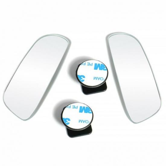 2x Universal 360° Car Wide Angle Convex Rear Side View Blind Spot Mirror