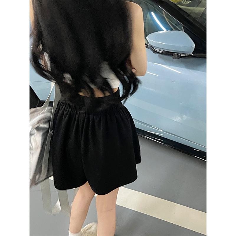 Spice Girls Pink Slacks for Girls Little Men with High Waists Sports Style Slim Straight Shorts