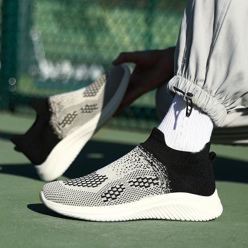 

New fly-woven couple shoes casual sports shoes trendy fashion versatile sports running shoes 46