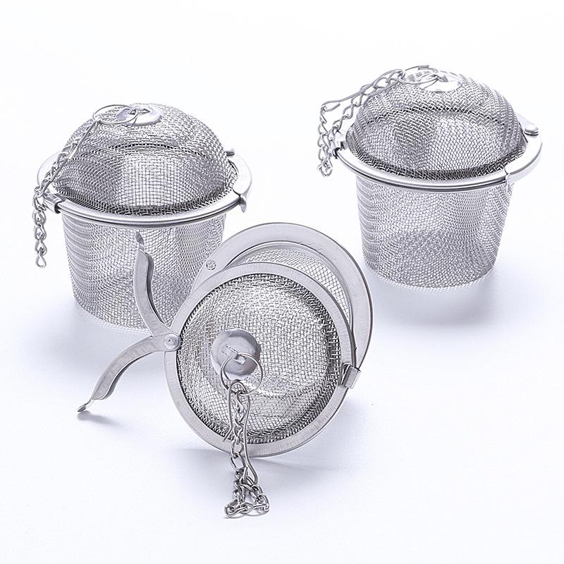 Passoire à Épices à Thé Boule à Assaisonnement Maille Boule d'Herbes Acier Inoxydable Théière Verrouillable Filtre à Thé