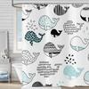 Funny Cute Puppy Animal Pattern Shower Curtain 180x 180cm, Kids Bathroom Decorative Shower Curtain Waterproof