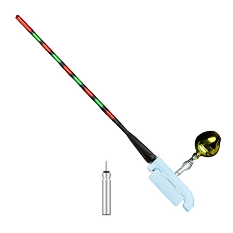 Indicatore di abboccata da pesca Luce LED Rimovibile Clip sulla Punta della Canna Bastoncino Luminoso Impermeabile LED Luce per Punta di Canna da Pesca Notturna