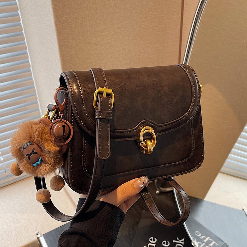 Niche Fashion Bag Women's New Autumn and Winter Retro Texture Small Square Bag Commuter Casual Messenger Bag Tide